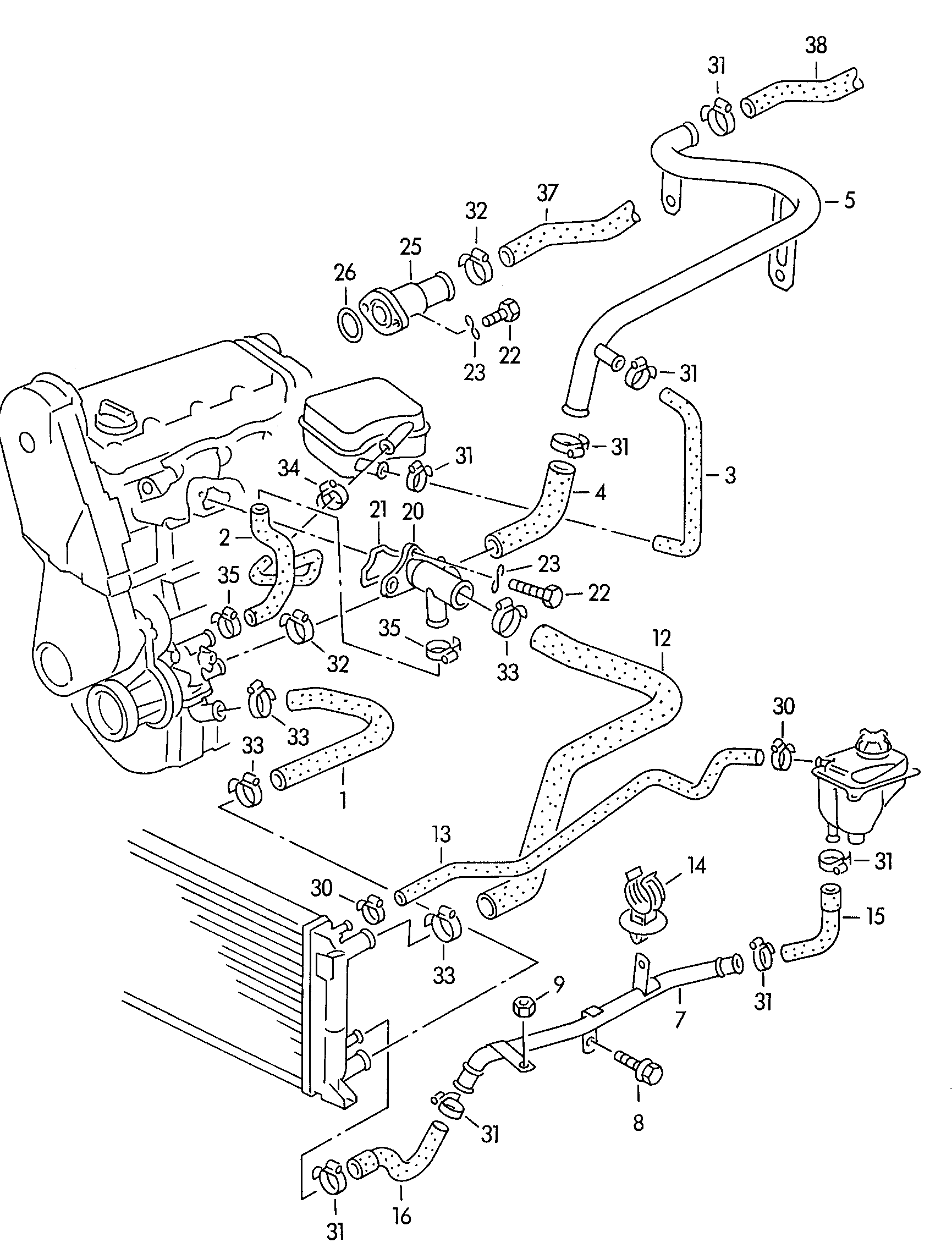 Febi Bilstein 18768 - Прокладка фланца системы охлаждения VAG VW Golf 2-3-Passat B autodnr.net