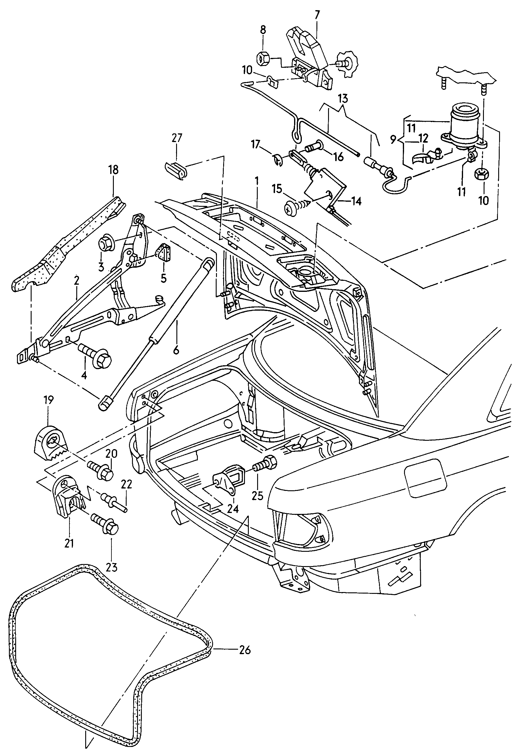 Zekkert GF-1343 - Пружина газовая багажника Audi A8 94- autodnr.net