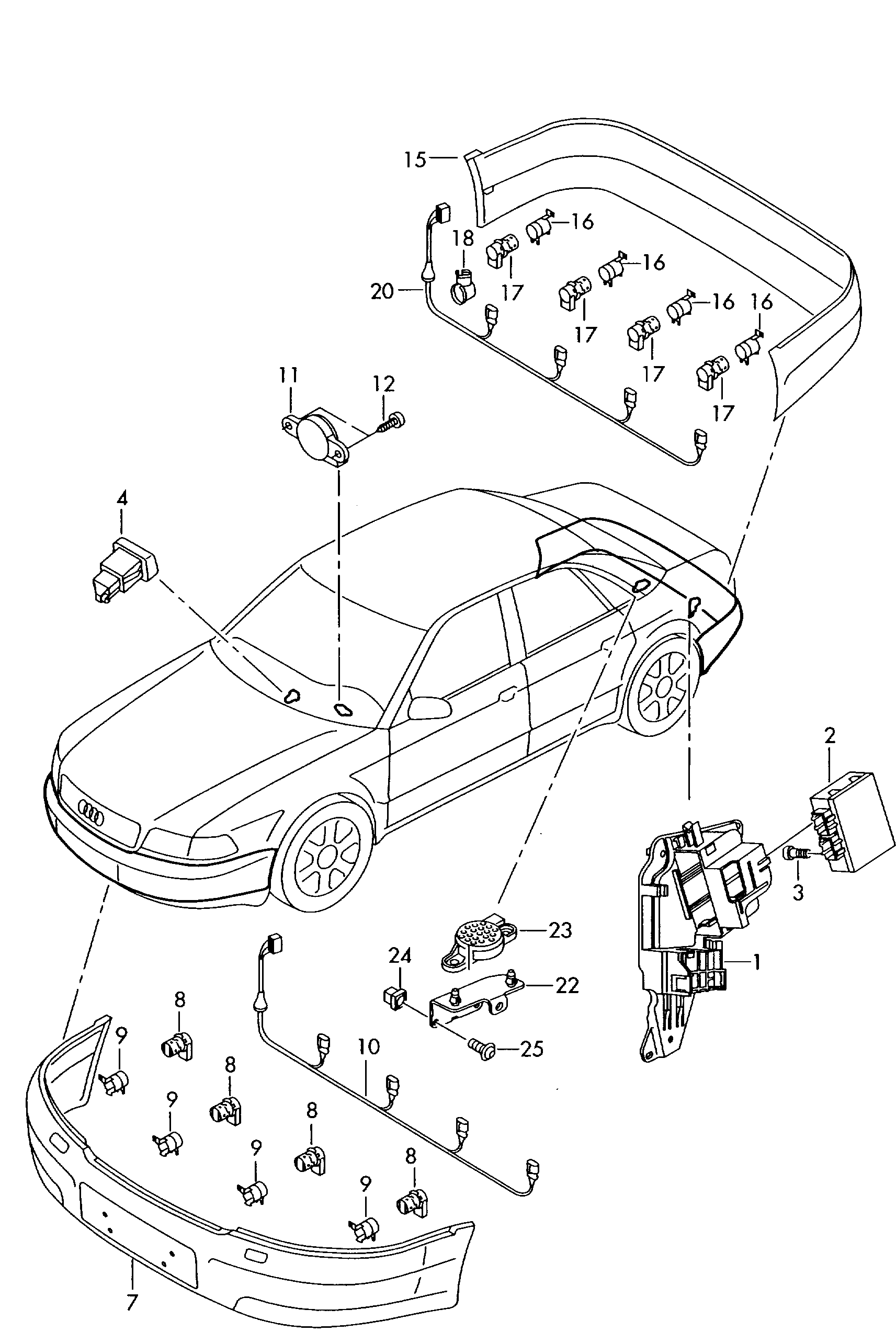 VAG 4B0 919 275C - Датчик, система допомоги при парковці autocars.com.ua