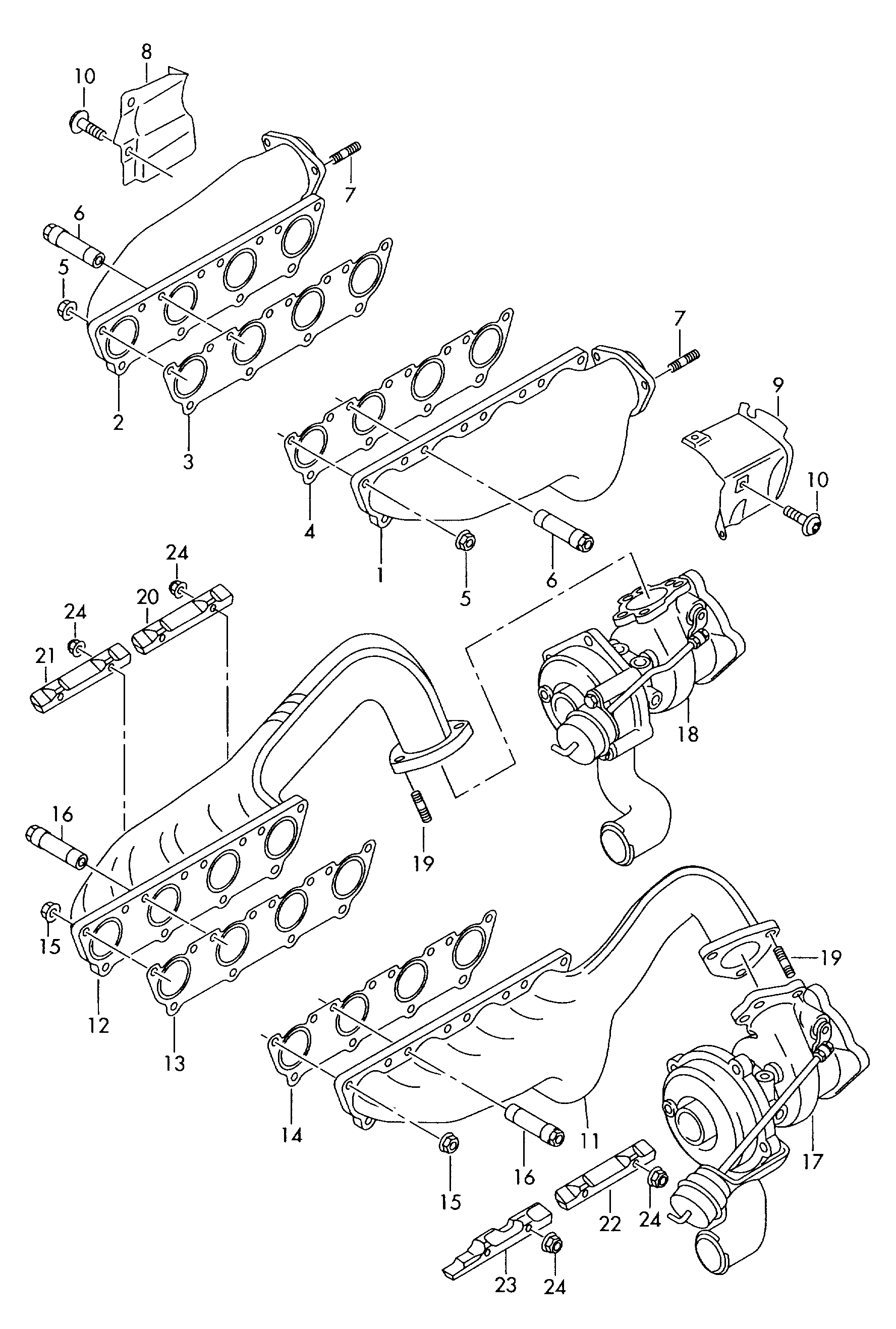 AUDI 077253039C - Прокладка, випускний колектор autocars.com.ua