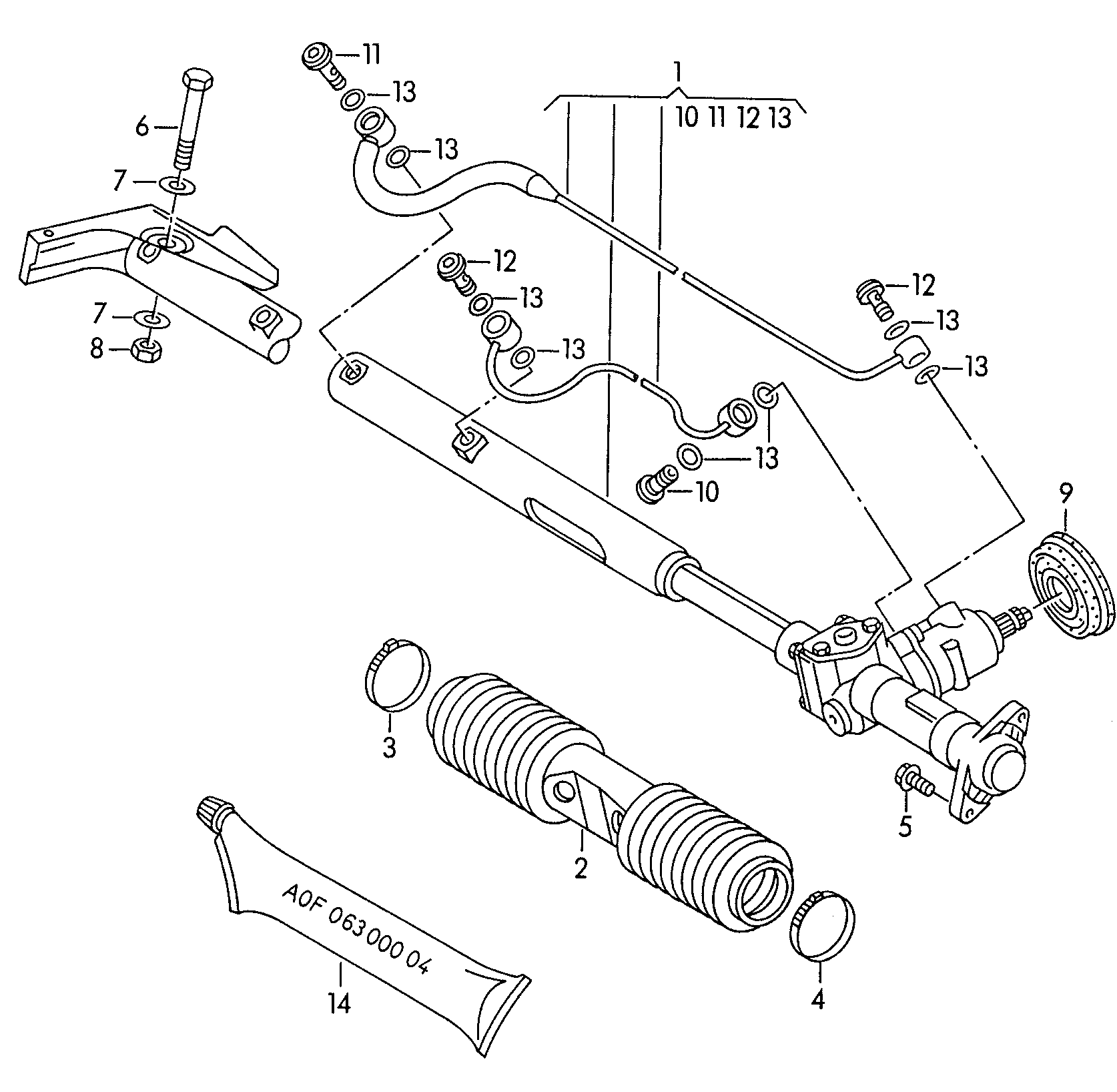 AUDI 4A1422066 - Рульовий механізм, рейка autocars.com.ua