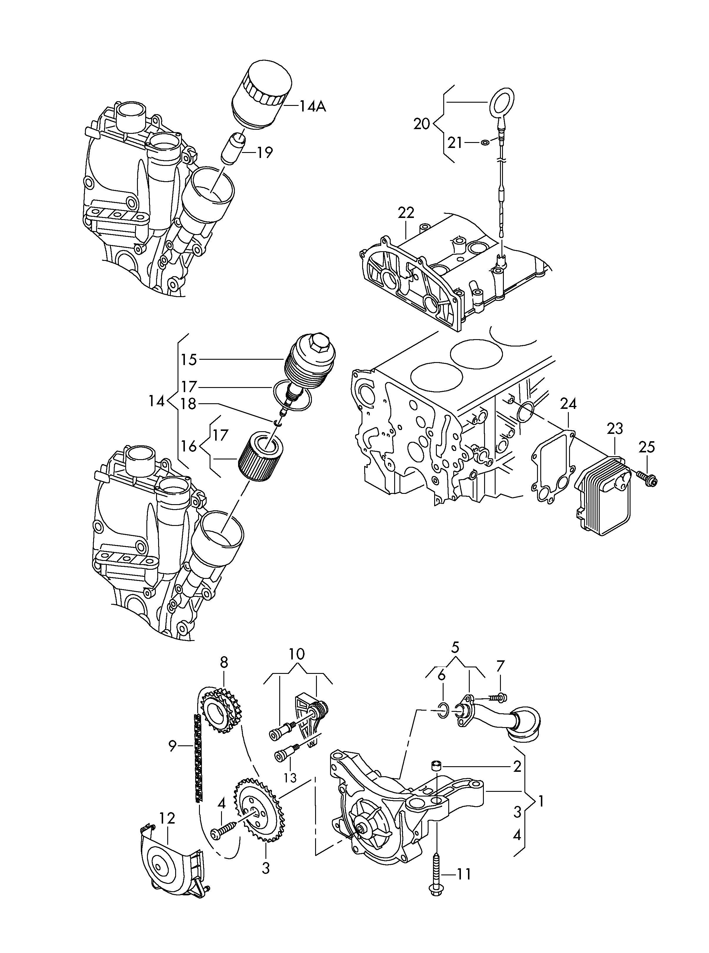 Seat 03C115251N - Впускная труба, масляний насос autocars.com.ua