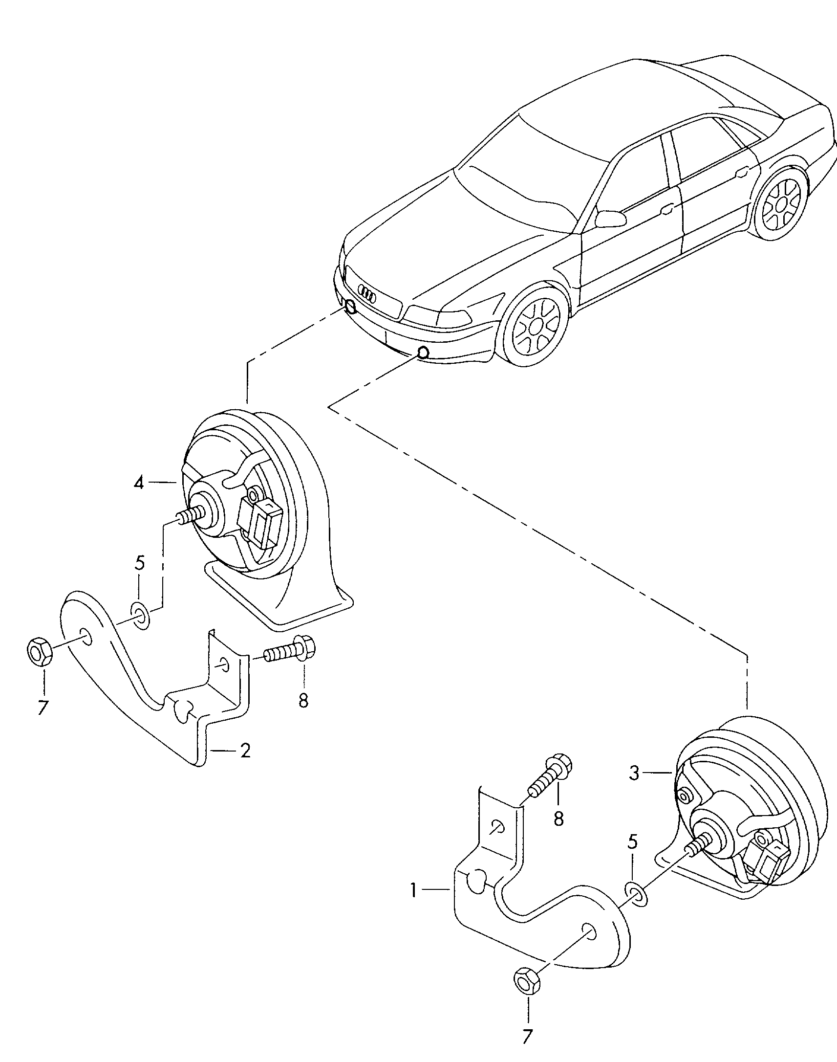 AUDI 4D0 951 221 B - Звуковий сигнал autocars.com.ua