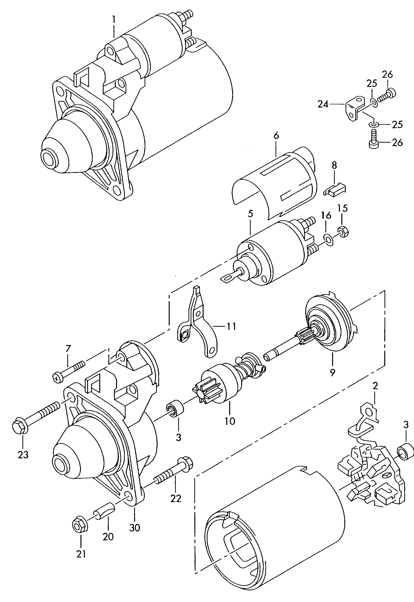 AUDI 07C 911 023 - Стартер autocars.com.ua