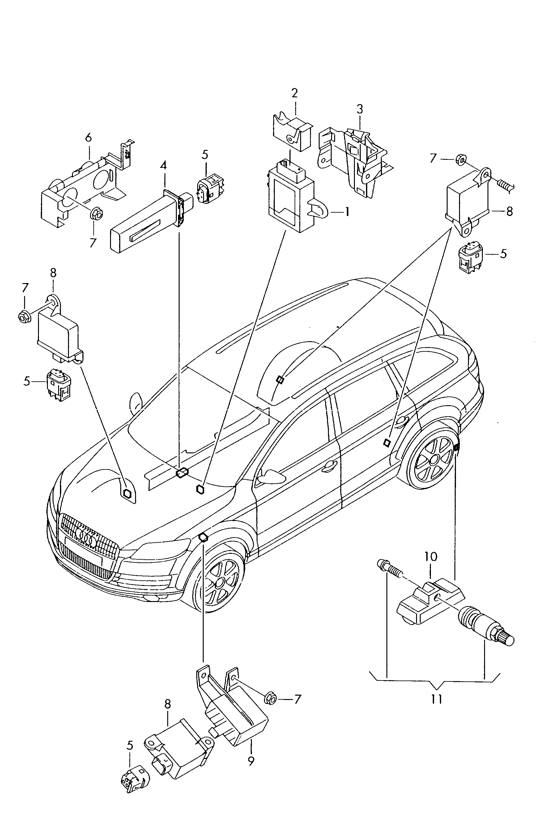 Mobiletron TX-S003 - Датчик контроля давления в шинах Audi  Bmw  Ferrari  Porsche autodnr.net