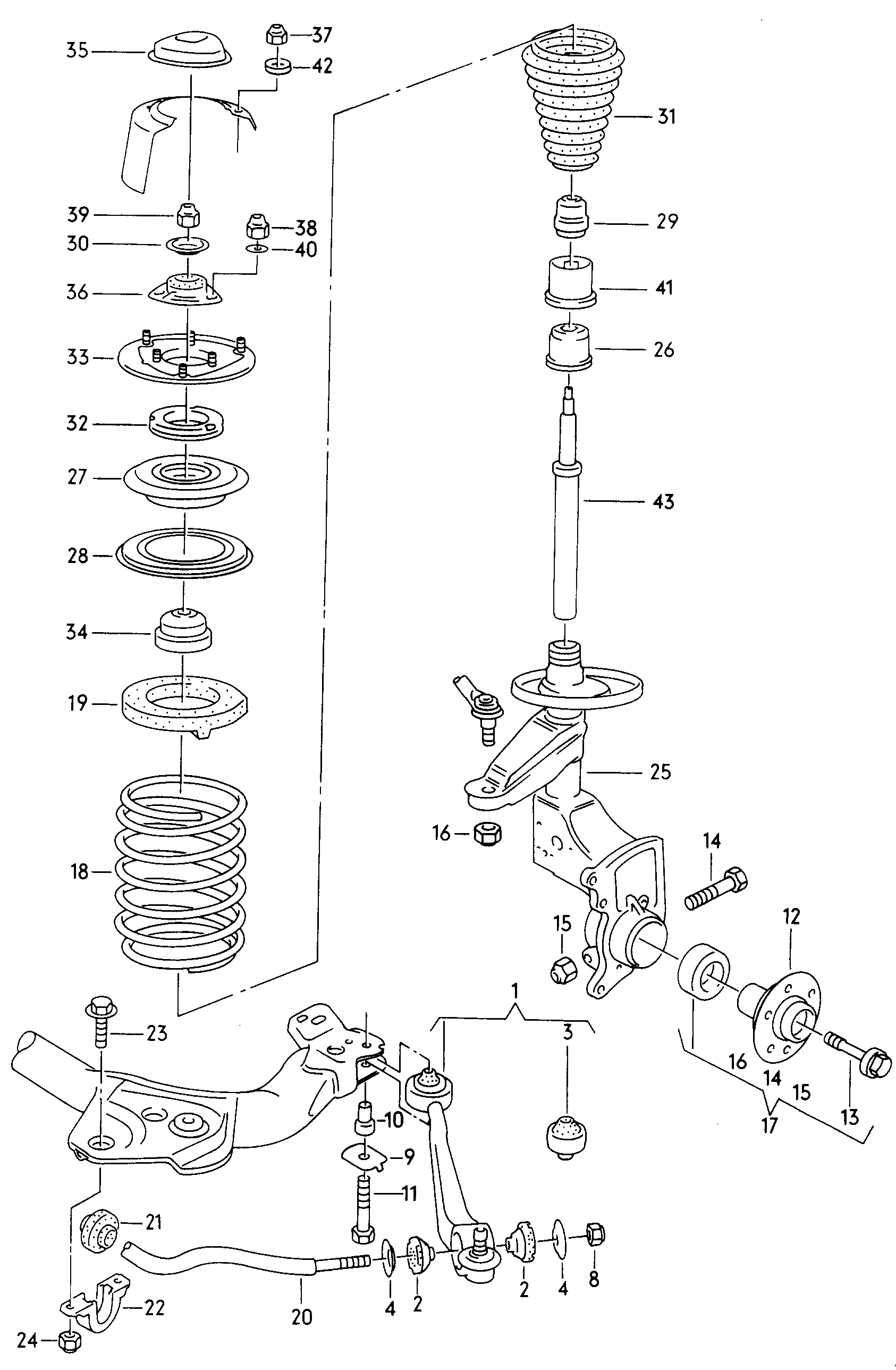 VAG 4A0413031N - Амортизатор autocars.com.ua