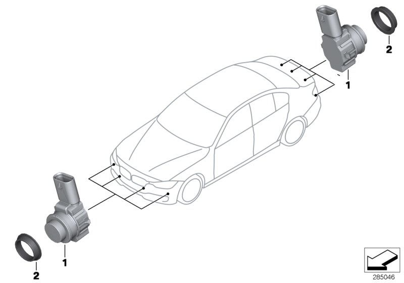 BMW 66 20 9 261 580 - Датчик, система допомоги при парковці autocars.com.ua