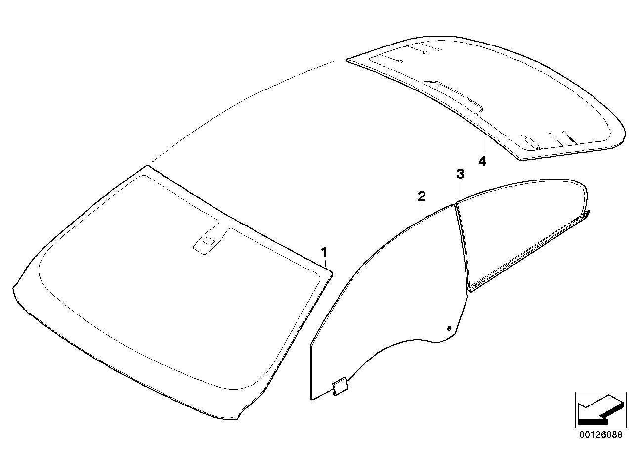 BMW 51317009074 - Заднее стекло avtokuzovplus.com.ua