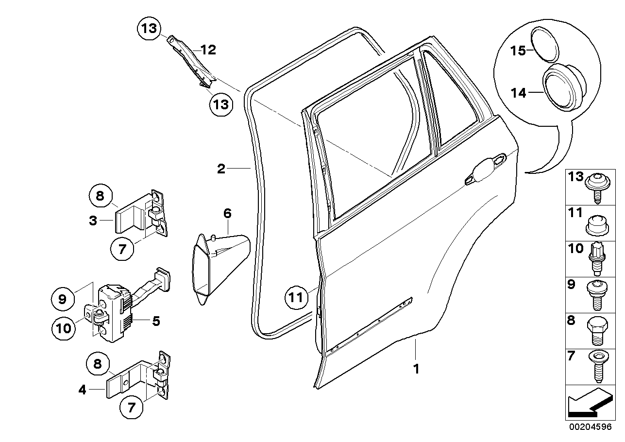 BMW 51 22 7 237 708 - Фіксатор дверей autocars.com.ua