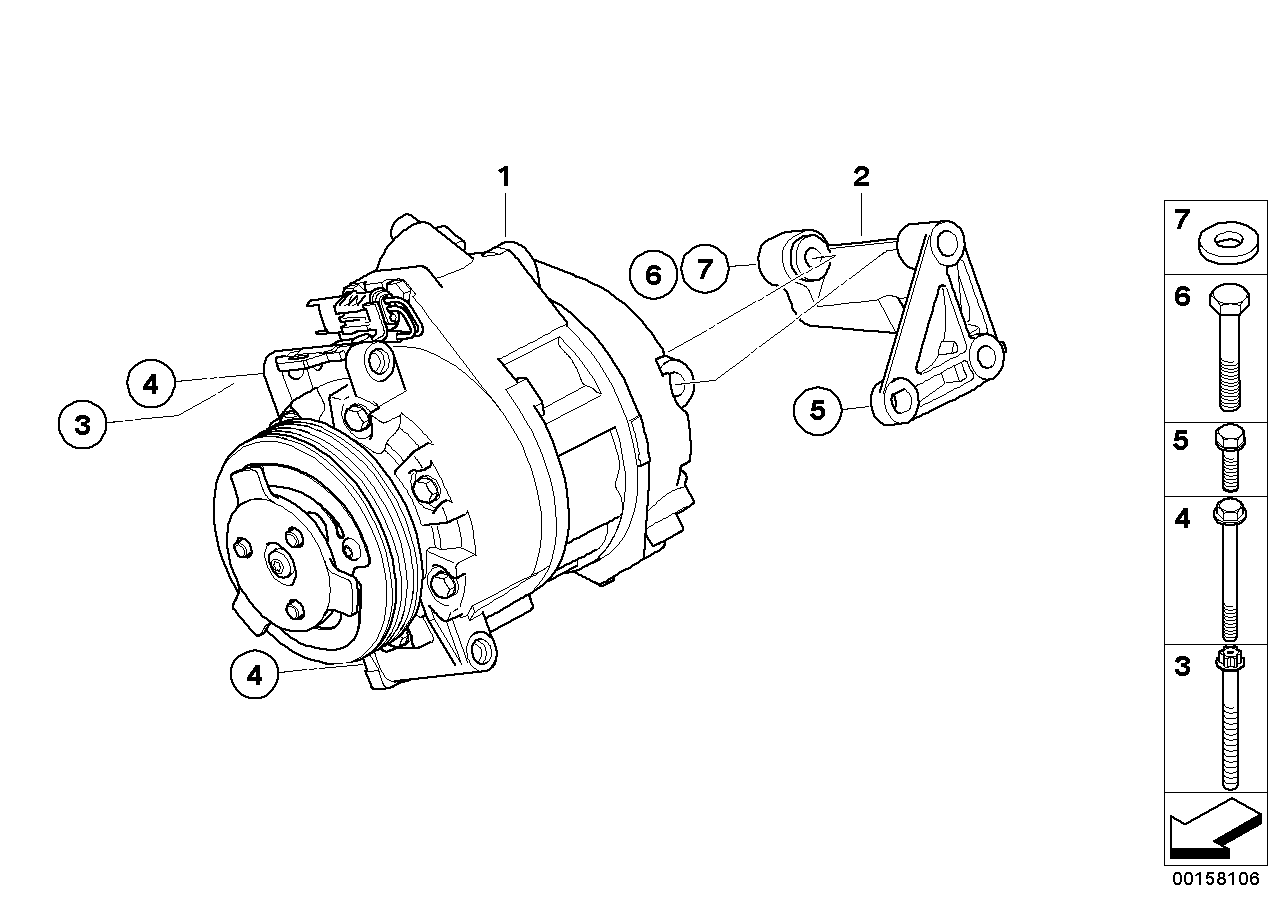 BMW 64 50 9 121 762 - Компресор, кондиціонер autocars.com.ua