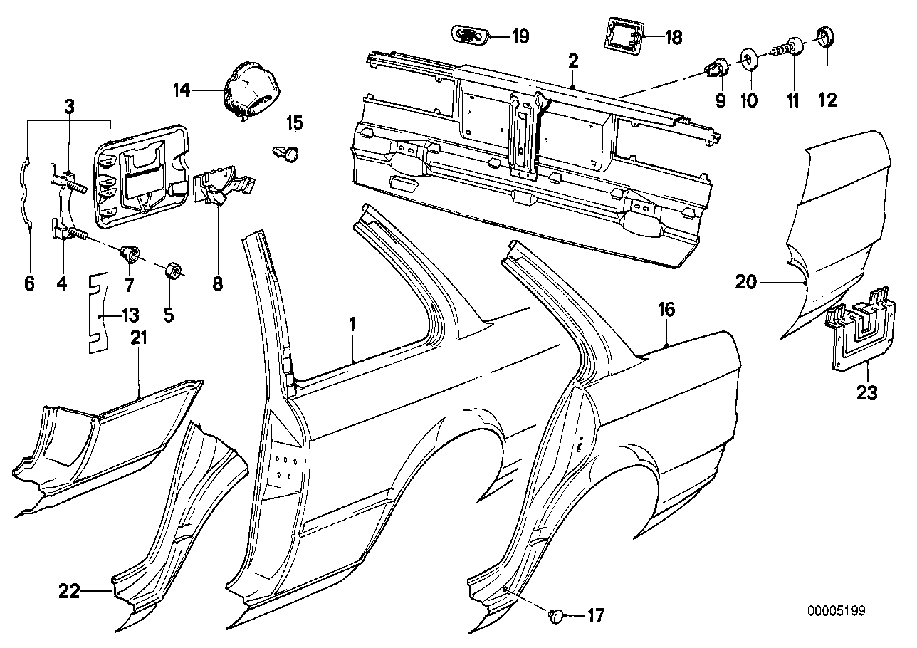 BMW 41 34 1 924 868 - Задняя стенка avtokuzovplus.com.ua