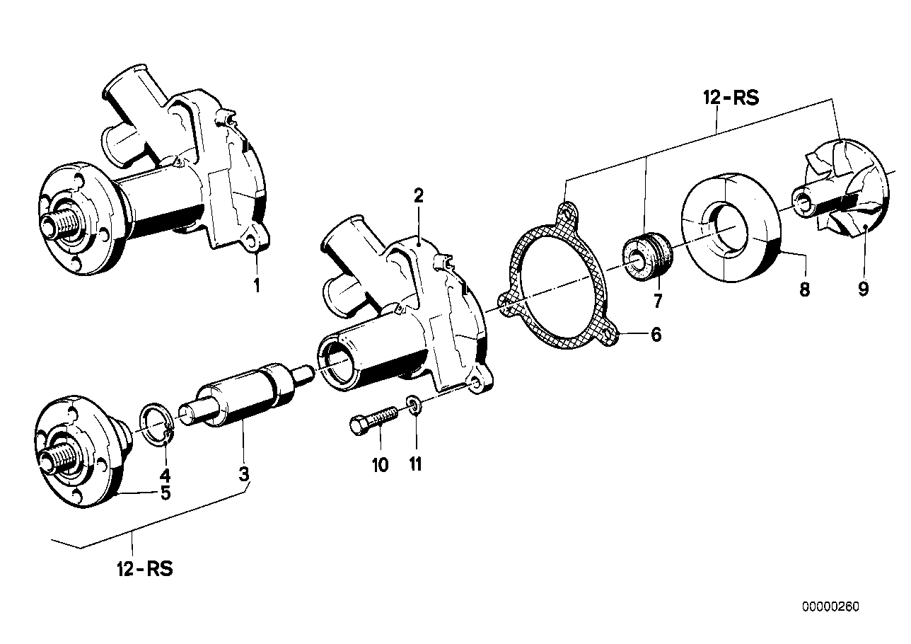 BMW 11 51 1 711 492 - Водяний насос autocars.com.ua