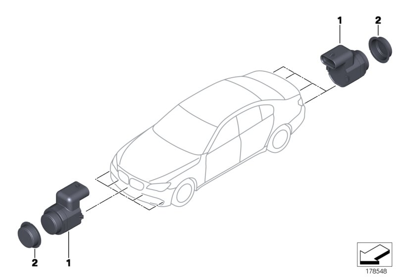 BMW 66 21 6 988 965 - Датчик, система помощи при парковке avtokuzovplus.com.ua