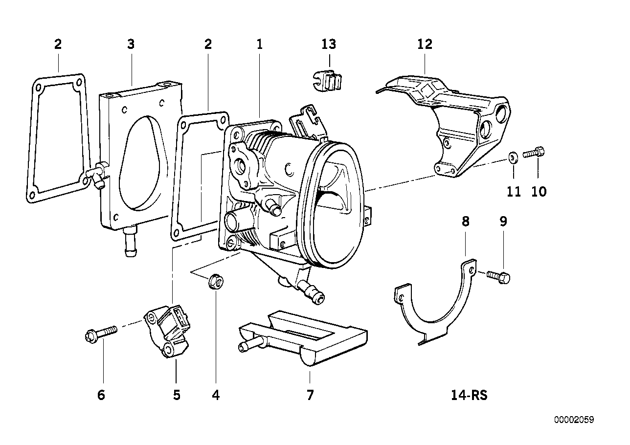 BMW 13 54 1 739 164 - Корпус дроссельной заслонки avtokuzovplus.com.ua