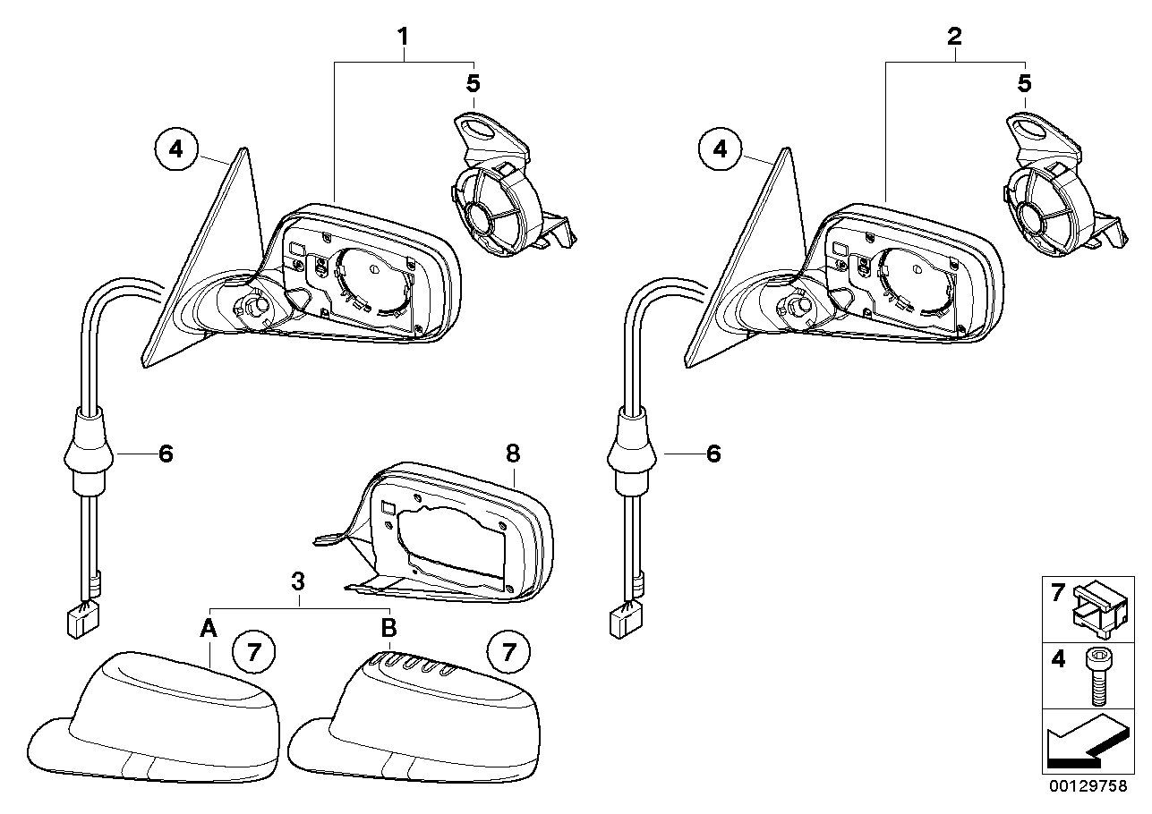 BMW 51168247123 - Зовнішнє дзеркало autocars.com.ua