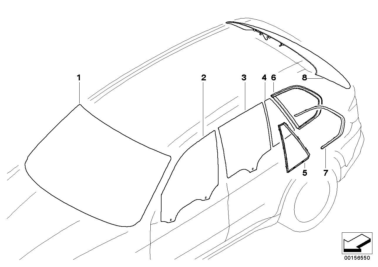 BMW 51317202871 - Вітрове скло autocars.com.ua