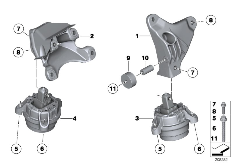 BMW 22 11 6 786 528 - Подушка, опора, подвеска двигателя avtokuzovplus.com.ua