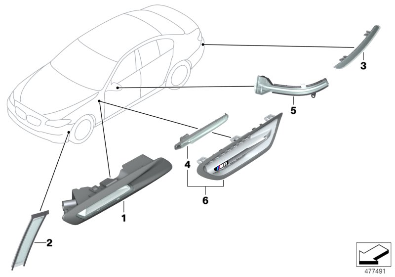 BMW 63 13 7 154 167 - Фонарь указателя поворота avtokuzovplus.com.ua