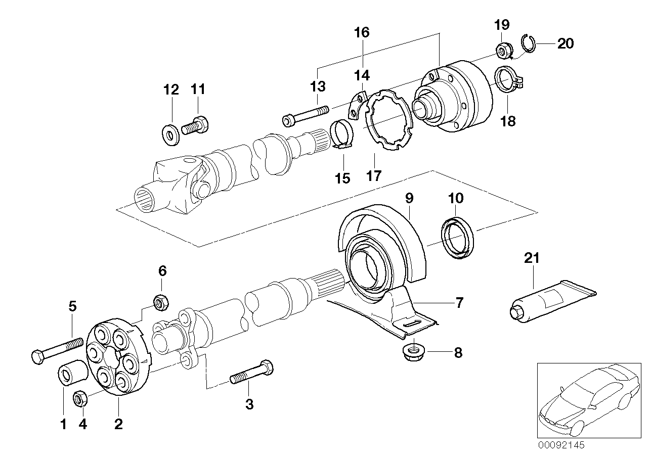 BMW 26 11 7 501 639 - Шарнирный комплект, ШРУС, приводной вал avtokuzovplus.com.ua