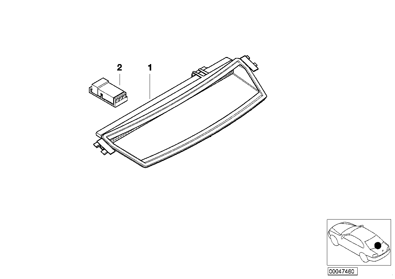 BMW 63257219086 - Дополнительный фонарь сигнал торможения avtokuzovplus.com.ua