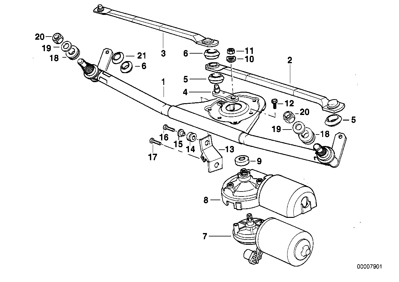 BMW 61 63 8 363 512 - Двигун склоочисника autocars.com.ua