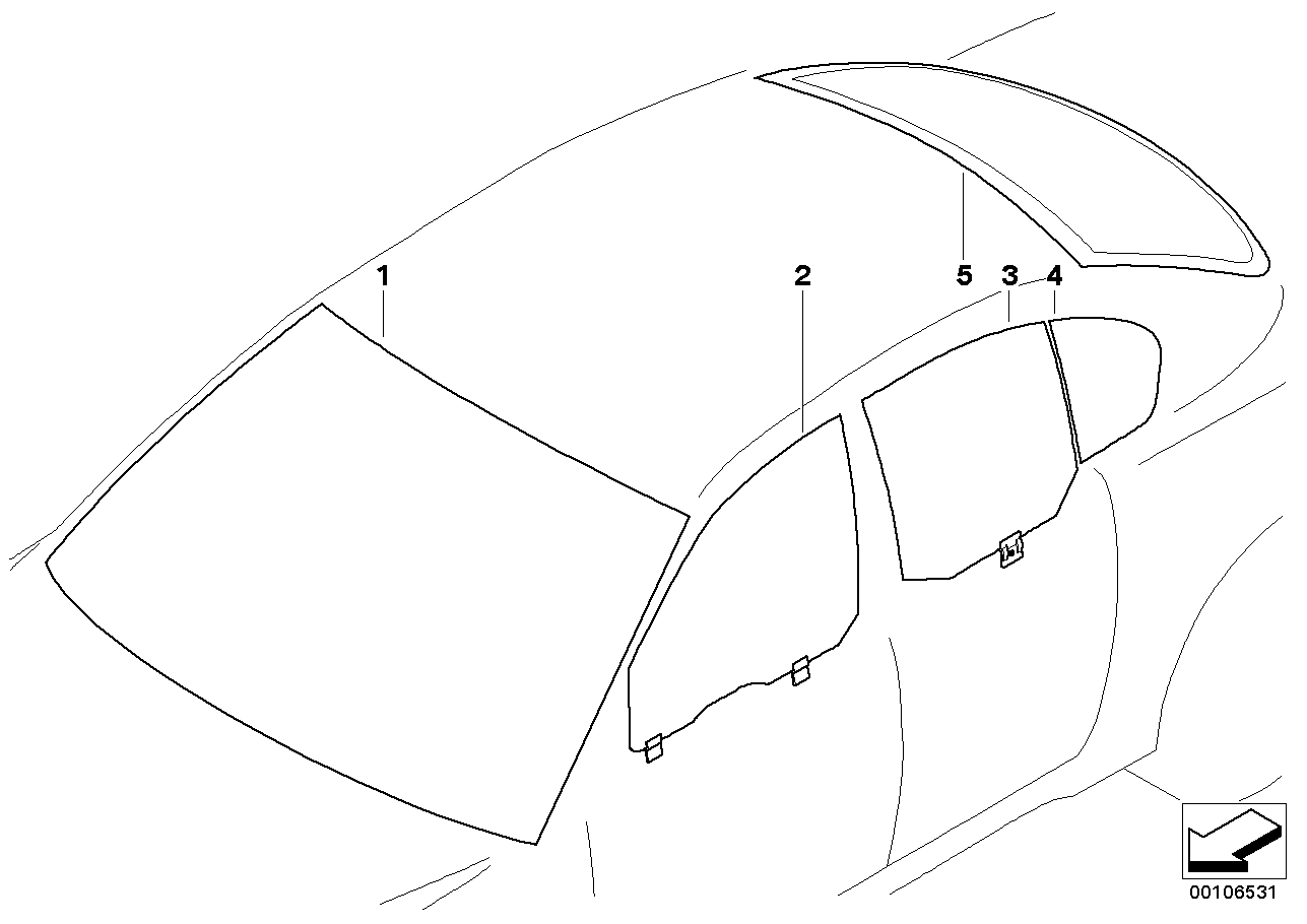 BMW 51317027080 - Заднее стекло avtokuzovplus.com.ua