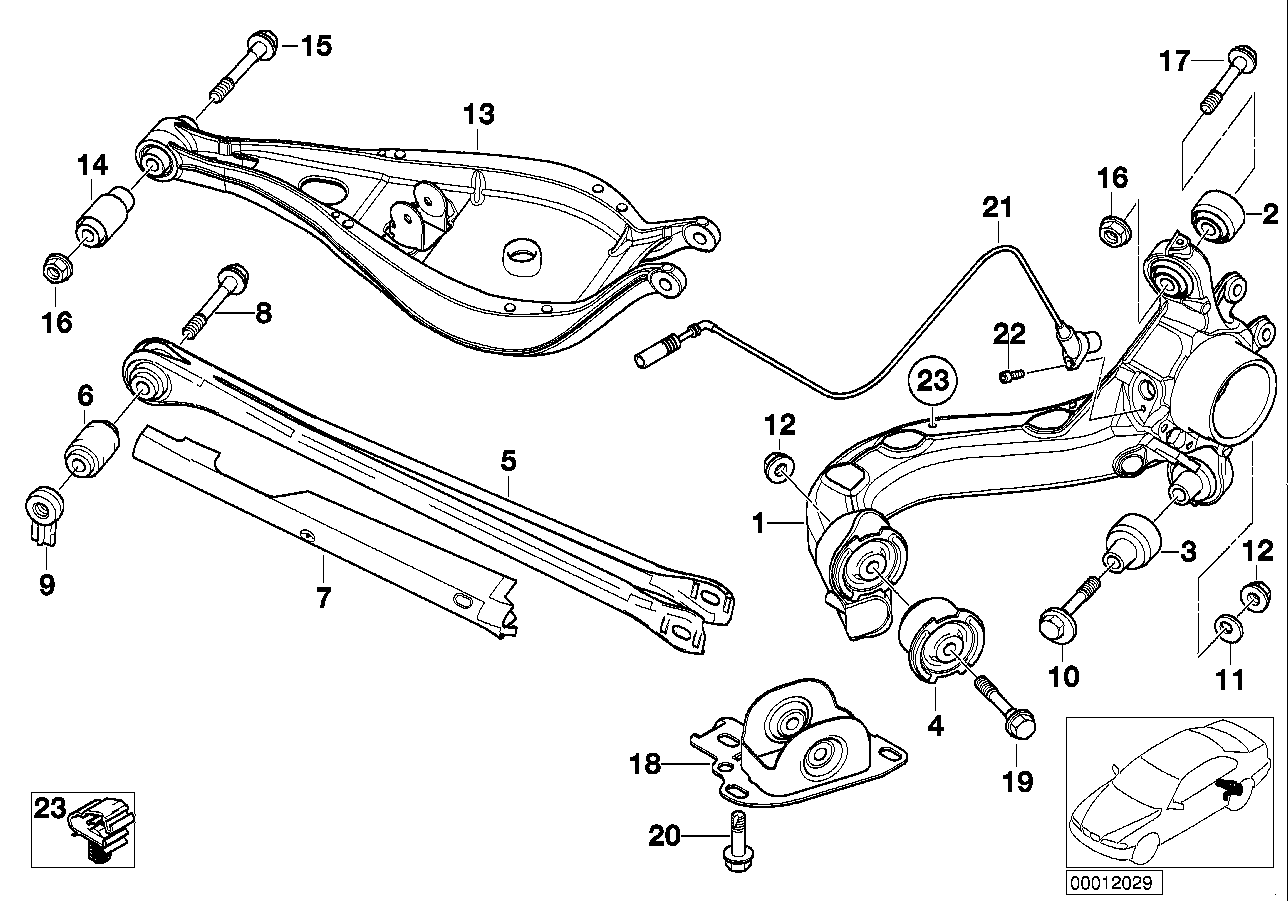 BMW 33326774779 - Trailing arm, left autocars.com.ua