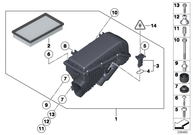 Rolls-Royce 13717593250 - Повітряний фільтр autocars.com.ua