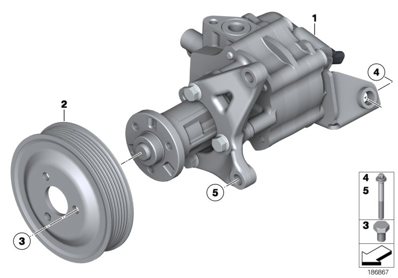 BMW 32416796491 - Гідравлічний насос, рульове управління, ГУР autocars.com.ua