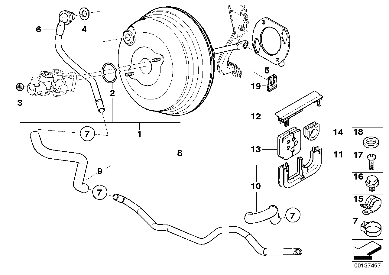 BMW 34 33 1 161 985 - Прокладка, вакуумный соединитель BKV avtokuzovplus.com.ua