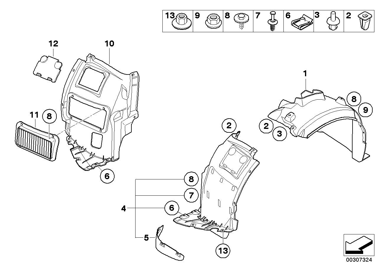 BMW 51717180150 - Обшивка, колесная ниша avtokuzovplus.com.ua