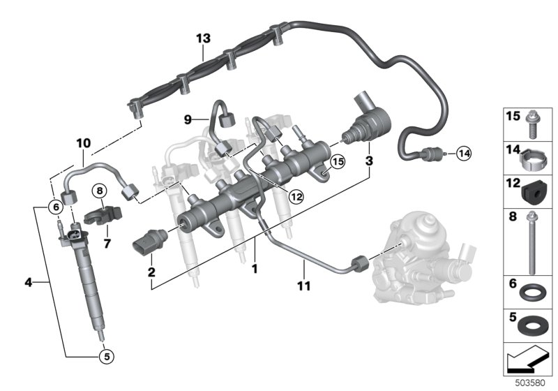 BMW 13 53 8 577 634 - Датчик, тиск подачі палива autocars.com.ua