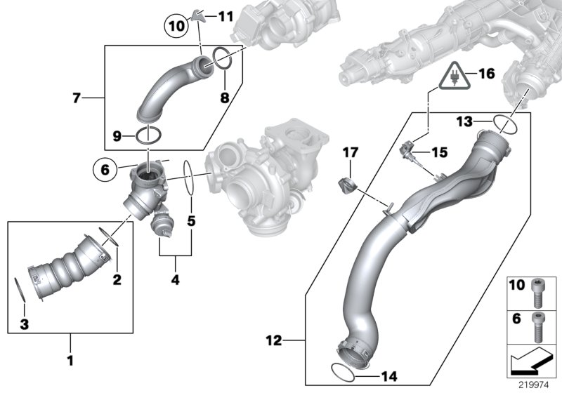 BMW 11 61 7 805 401 - Трубка, нагнетание воздуха avtokuzovplus.com.ua