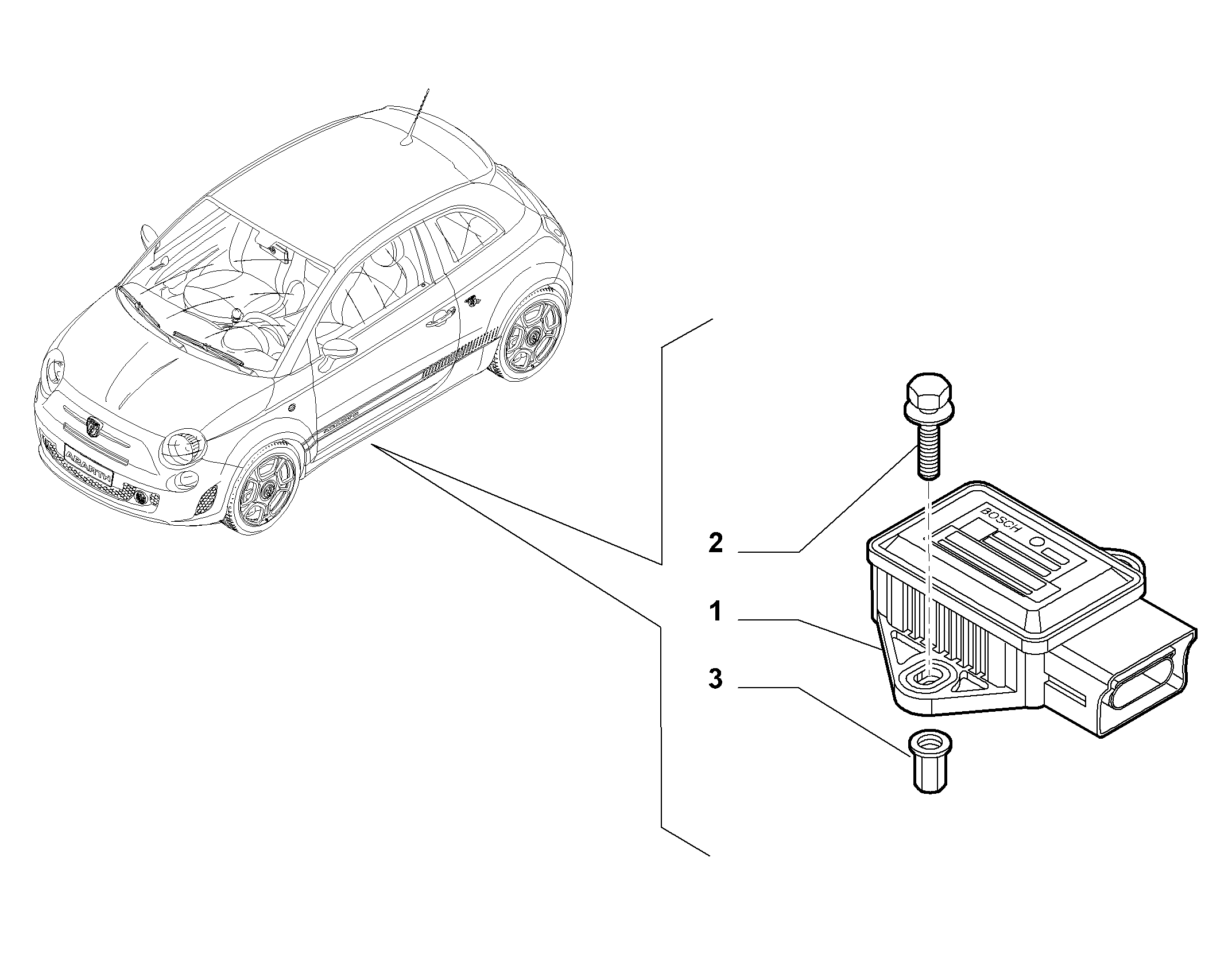 FIAT 51 904 961 - Датчик, поперечне прискорення autocars.com.ua