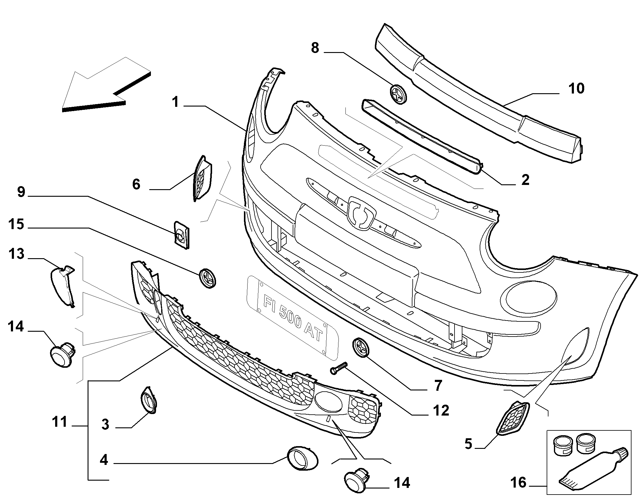 FIAT 735481781 - Решітка вентилятора, буфер autocars.com.ua