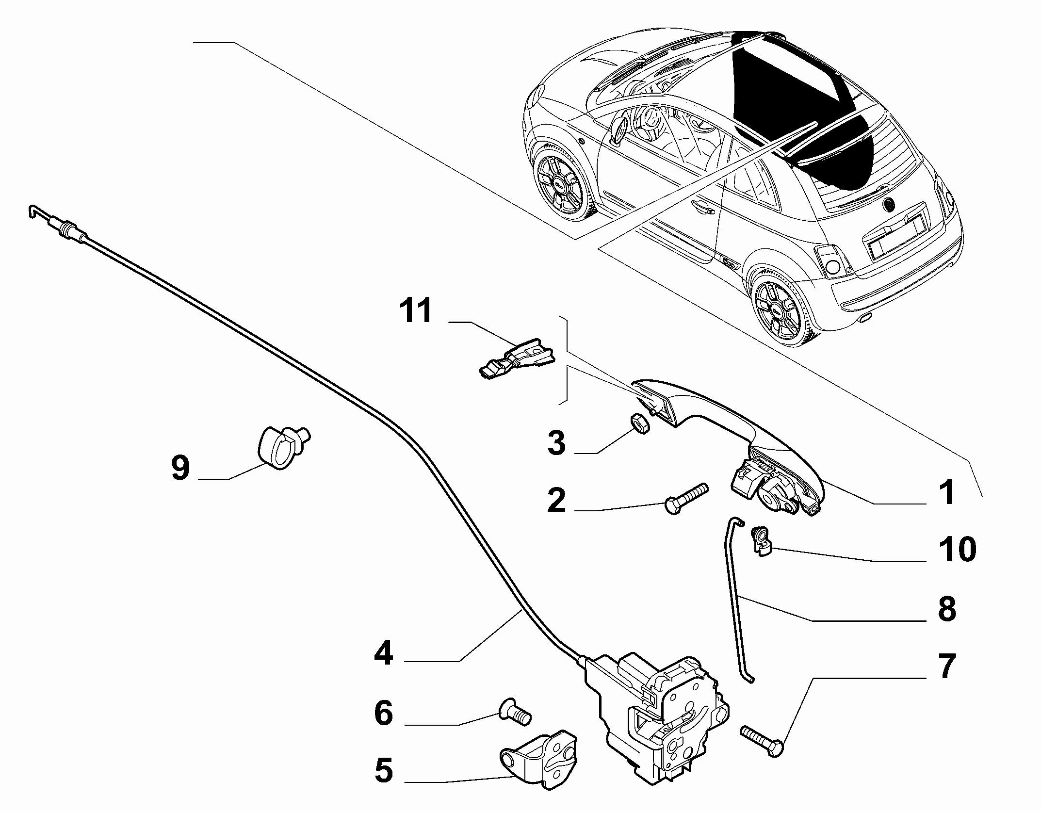 Alfarome/Fiat/Lanci 735485874 - Ручка двері autocars.com.ua