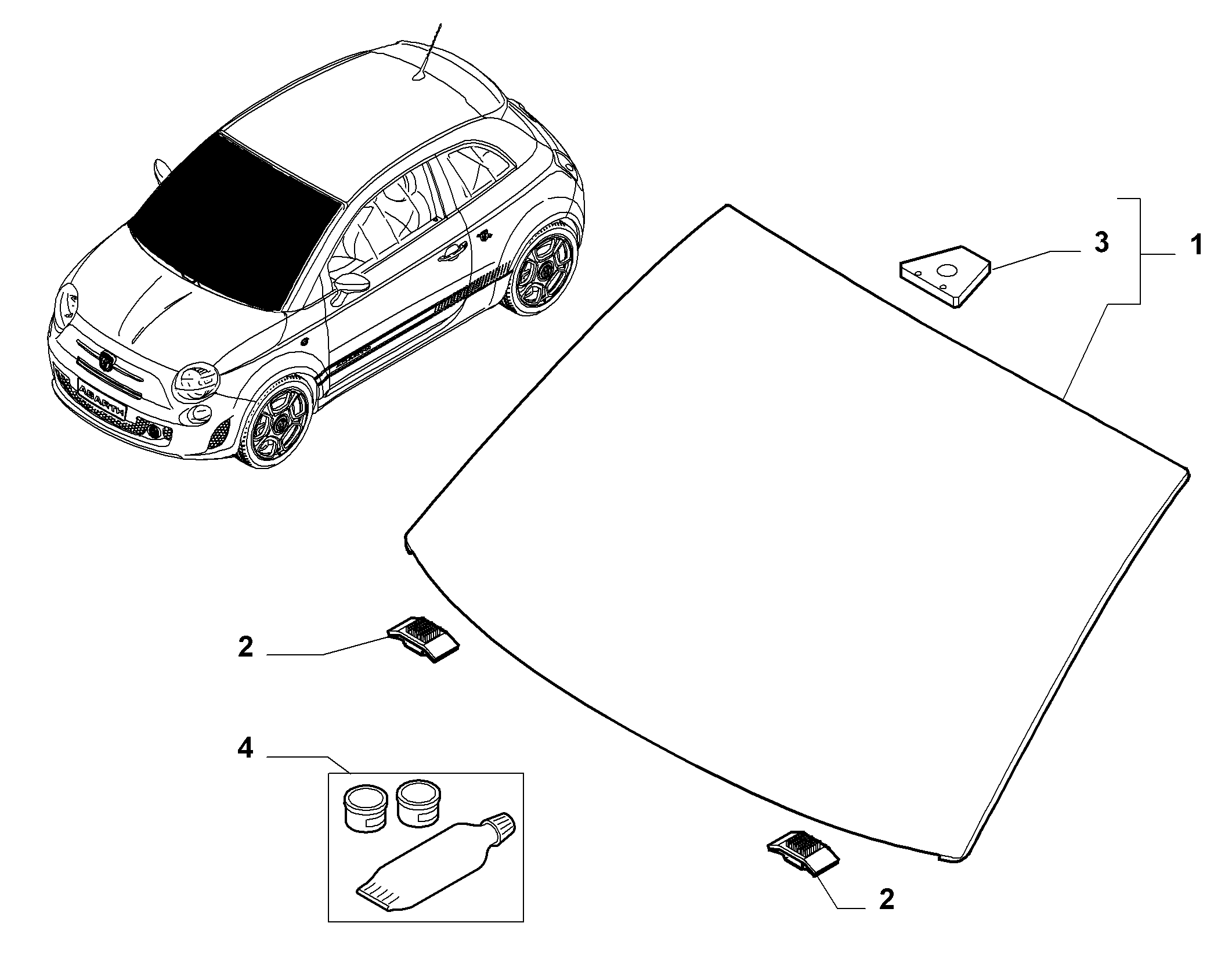 FIAT 51787582 - Вітрове скло autocars.com.ua