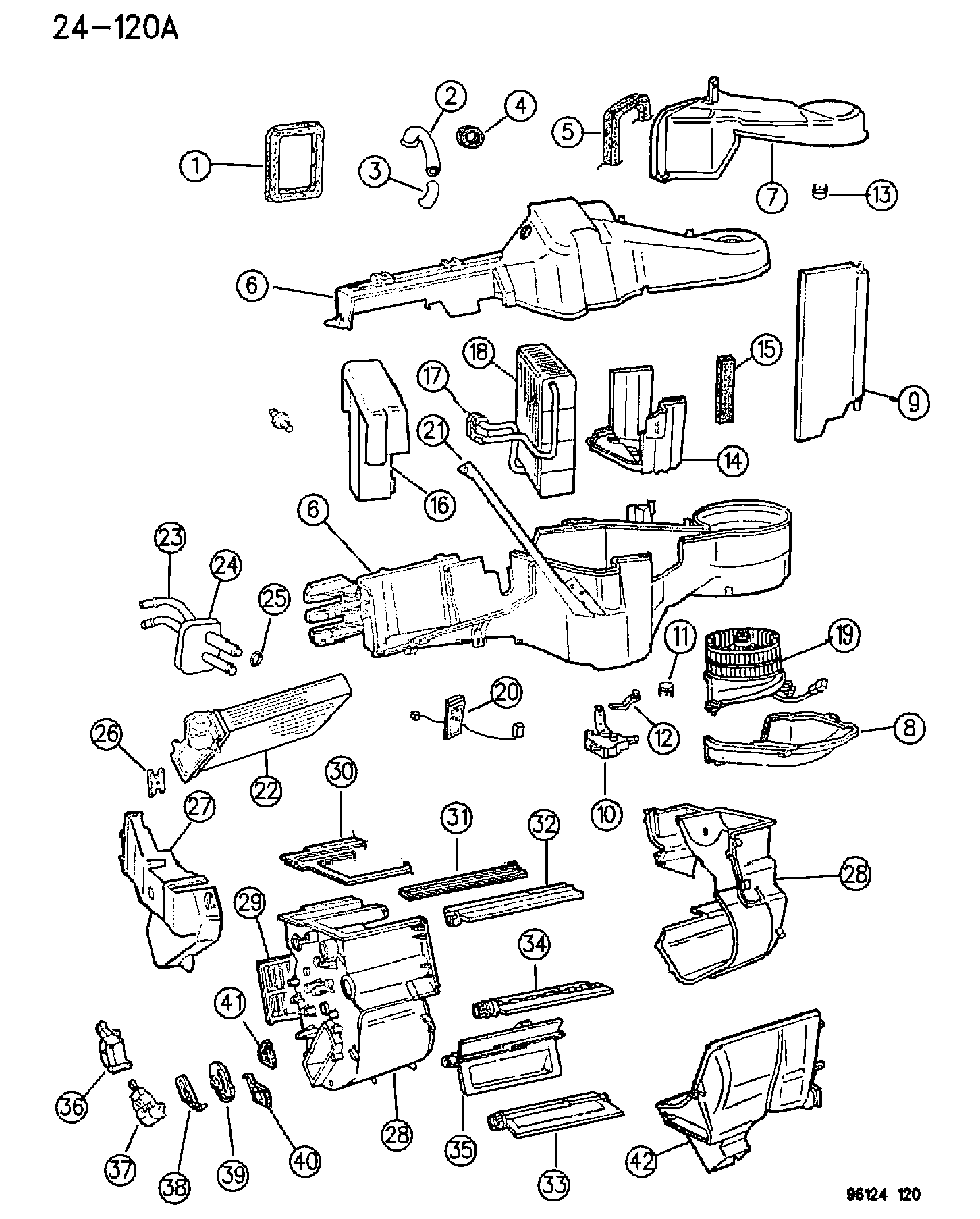 Chrysler 4 734 127 - Испаритель, кондиционер avtokuzovplus.com.ua