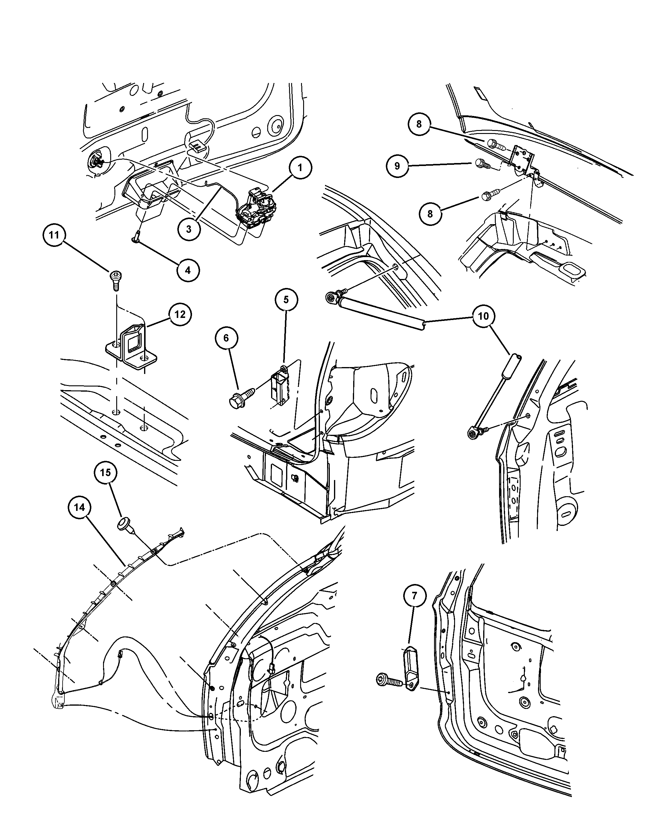 Chrysler 4894 554AE - Газовая пружина, упор avtokuzovplus.com.ua