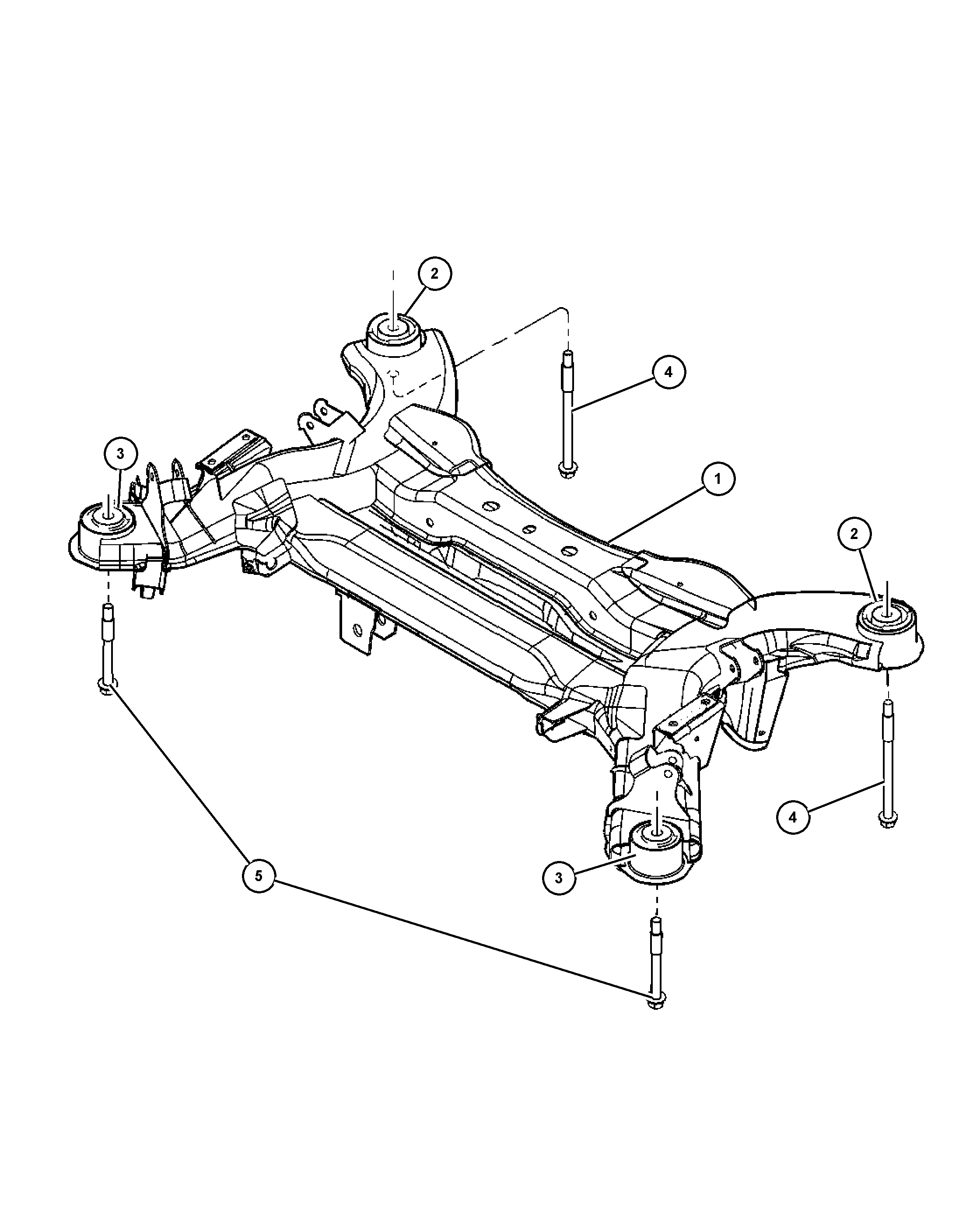 Chrysler 4766 744AA - Втулка, балка мосту autocars.com.ua