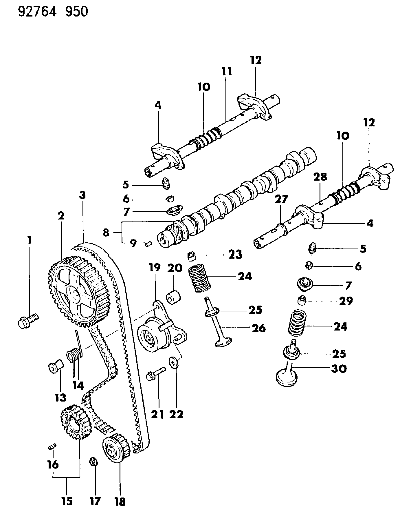 Chrysler MD01 1536 - Натяжна ролик, ремінь ГРМ autocars.com.ua