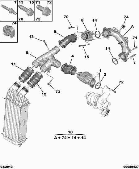 DS 98 012 805 80 - Трубка нагнітається повітря autocars.com.ua