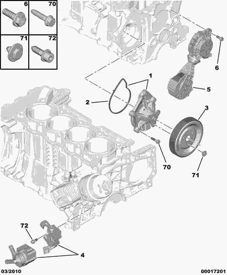 PEUGEOT 1201 J8 - Додатковий водяний насос autocars.com.ua