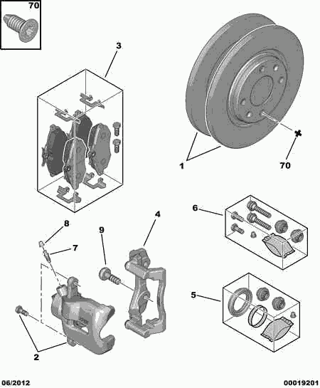 CITROËN 4253-84 - Тормозные колодки, дисковые, комплект avtokuzovplus.com.ua