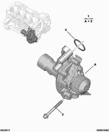 Peugeot Motorcycles 1201 L2 - Водяний насос autocars.com.ua