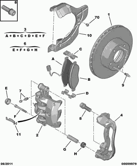 FIAT 4254 62 - Гальмівні колодки, дискові гальма autocars.com.ua