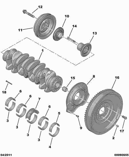 FIAT 96 760 656 80 - Шатуни підшипник autocars.com.ua