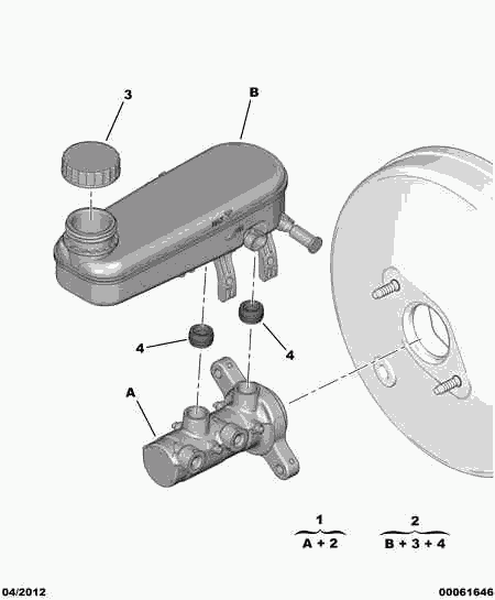 CITROËN 4601 T7 - Головний гальмівний циліндр autocars.com.ua