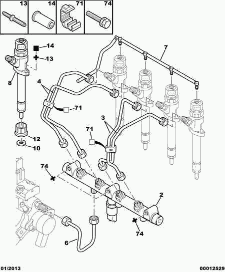 CITROËN/PEUGEOT 1982 F1 - ПРОСТАВЛЕННЯ ФОРСУНКИ ПАЛИВНО autocars.com.ua