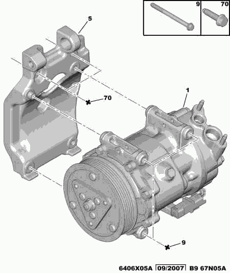 PEUGEOT 6453.WN - Компрессор кондиционера avtokuzovplus.com.ua